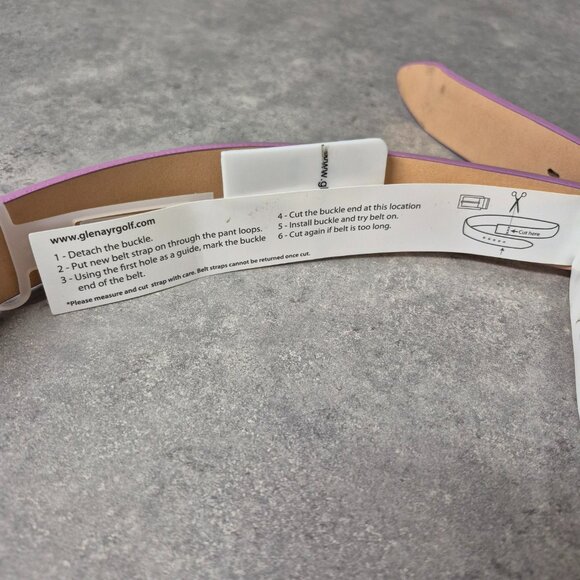 🍁NWT Glenayr Golf Women's Pink Leather Cut to Size Belt - Picture 6 of 6